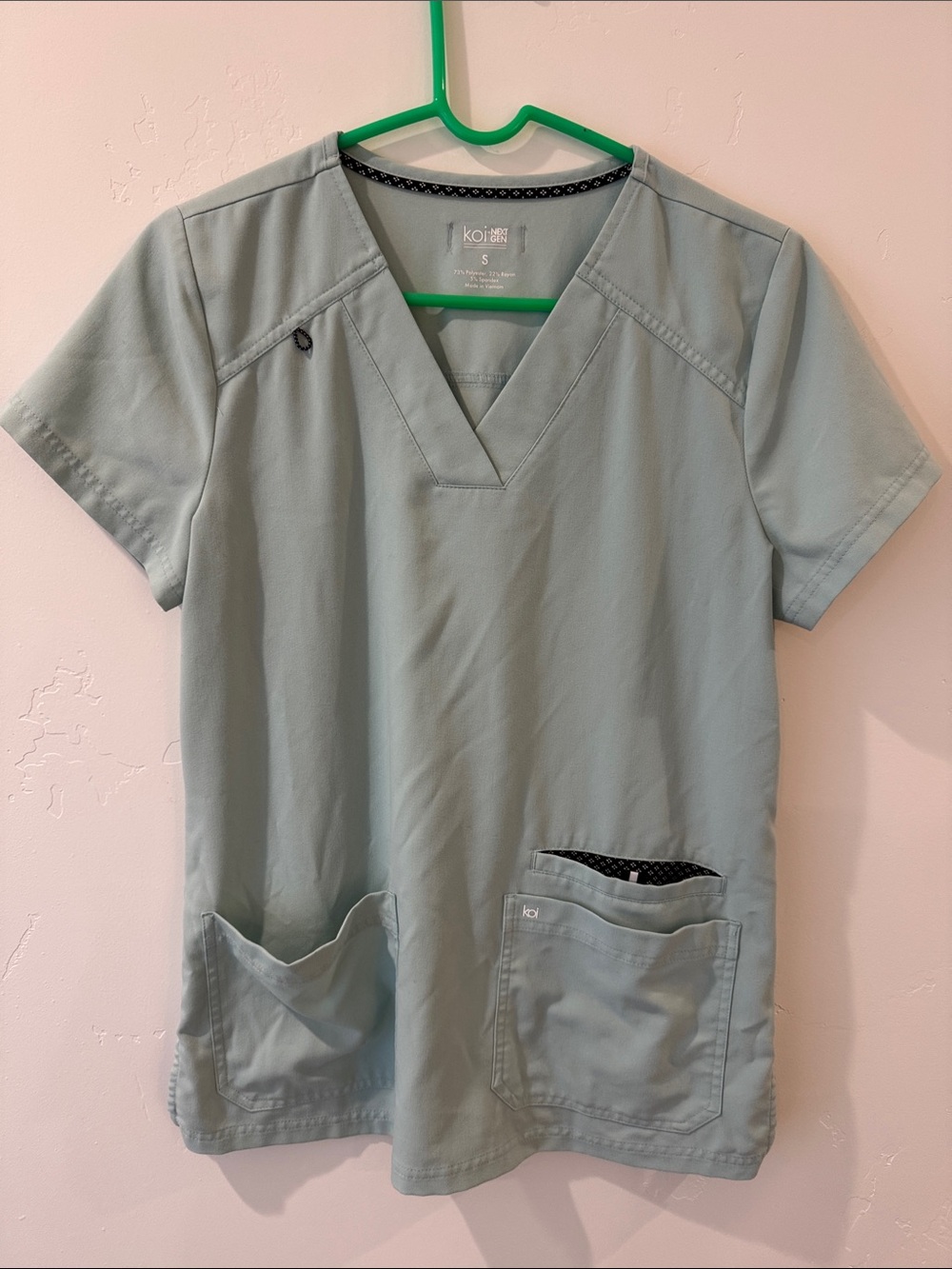 Koi Women’s V-Neck Scrub Top in Sage Green